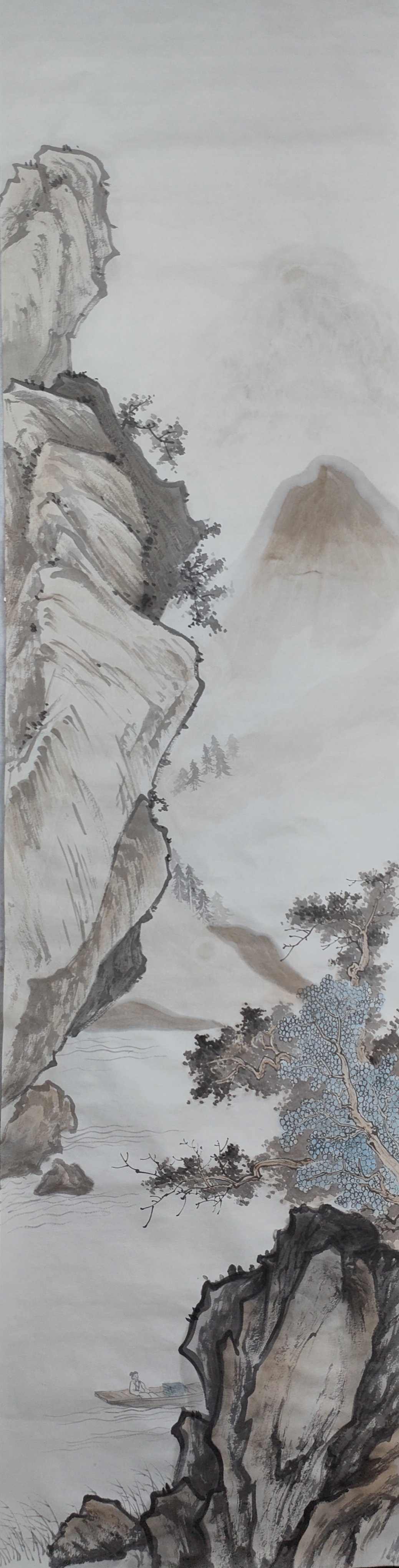 水墨山水立幅作品